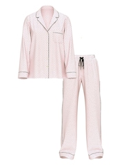Victoria's Secret Angel Pink Small Dot Cotton Long Pyjamas Set - Image 3 of 3