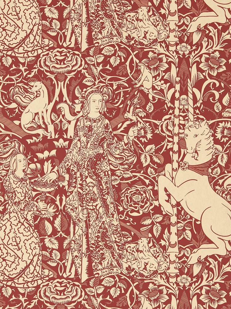 Sanderson Madder Parchment Aurelia`s Grail X Giles Deacon Wallpaper - Image 1 of 1