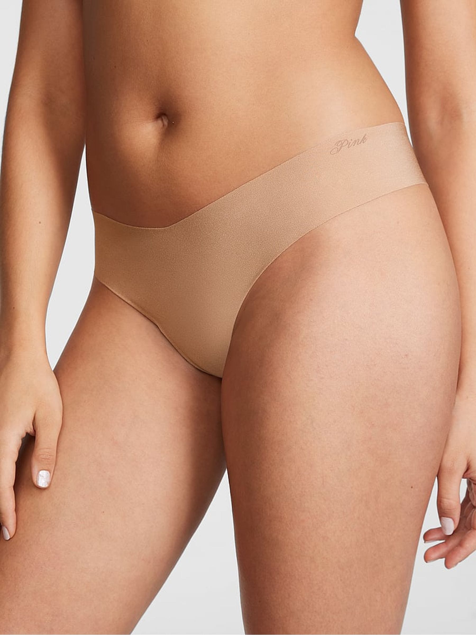 Victoria's Secret PINK Praline Nude Thong No Show Knickers