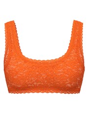 Victoria's Secret Wild Orange Bralette Sexy T-Shirt Lace Scoop - Image 1 of 2