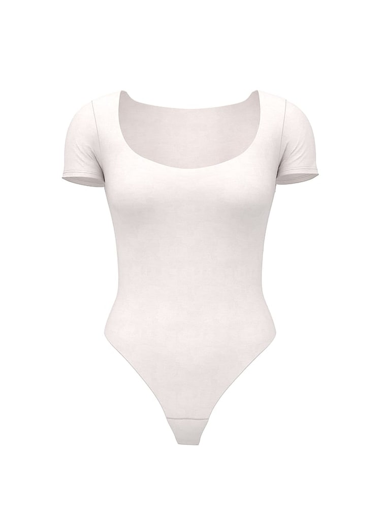 Victoria's Secret White FeatherSoft™ Square Neck Bodysuit - Image 3 of 3 Victoria's Secret White FeatherSoft™ Square Neck Bodysuit - Image 3 of 3