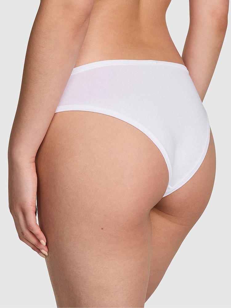 Victoria's Secret PINK White Cheeky Cotton Knickers - Image 2 of 3