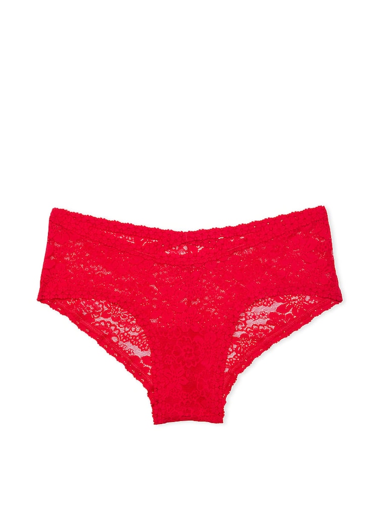 Victoria's Secret PINK Red Pepper Double Strap Cheeky Floral Lace Knickers - Image 3 of 3 Victoria's Secret PINK Red Pepper Double Strap Cheeky Floral Lace Knickers - Image 3 of 3