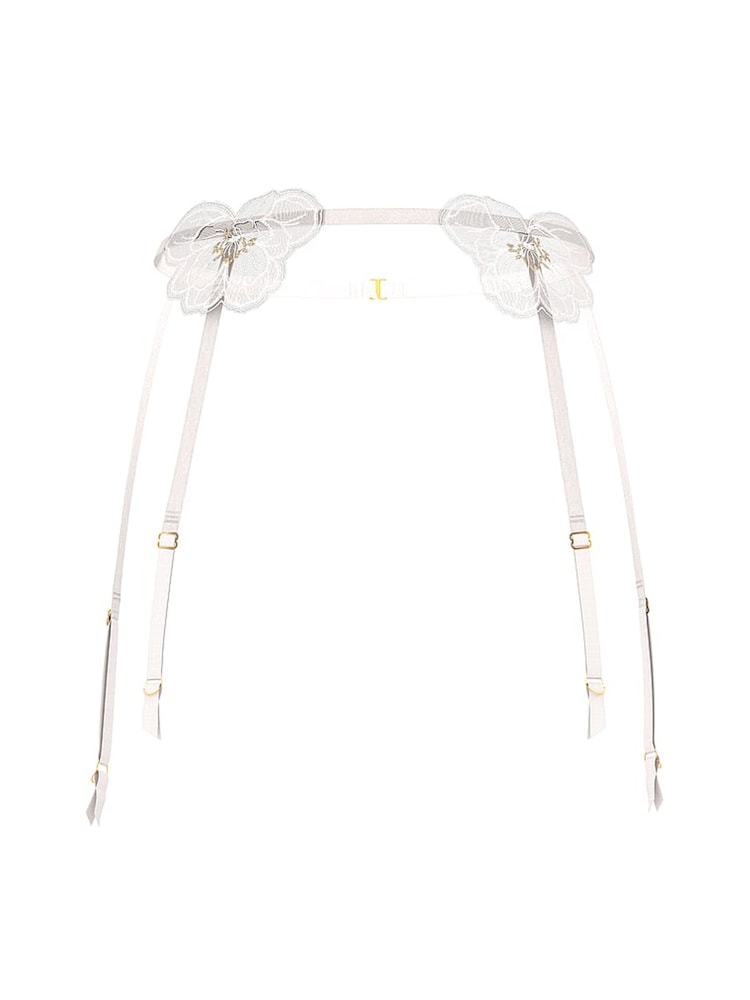 Victoria's Secret White Peony Embroidery Garter Belt - Image 3 of 3 Victoria's Secret White Peony Embroidery Garter Belt - Image 3 of 3