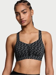 Victoria's Secret Black Logo Front Close High Support Sports Bra - Image 1 of 3