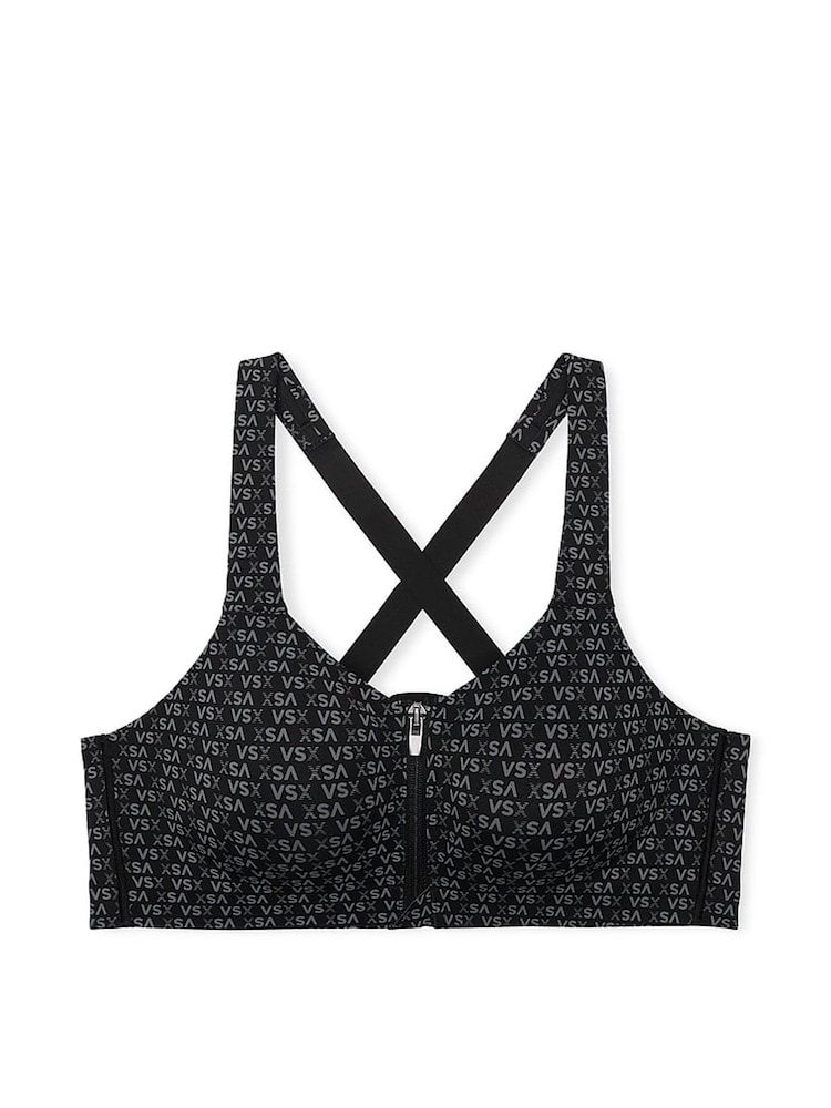 Victoria's Secret Black Logo Front Close High Support Sports Bra - Image 3 of 3