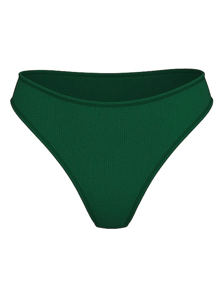 Victoria's Secret Jaguar Green Thong Crinkle Bikini Bottoms - Image 3 of 3