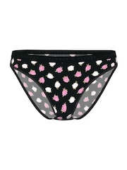 Victoria's Secret Black Floral Bikini Knickers - Image 3 of 3