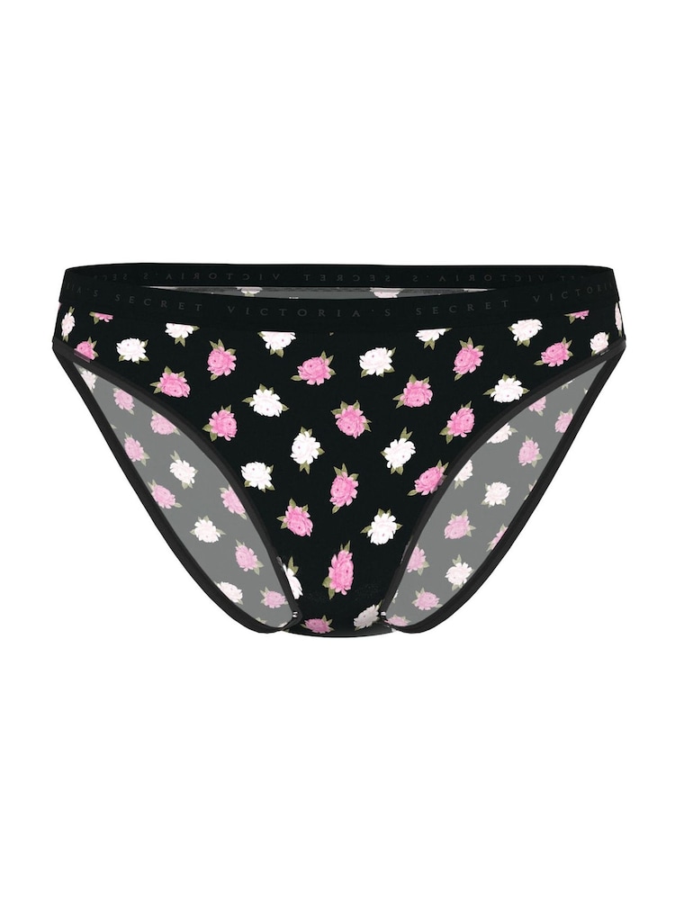 Victoria's Secret Black Floral Bikini Knickers - Image 3 of 3