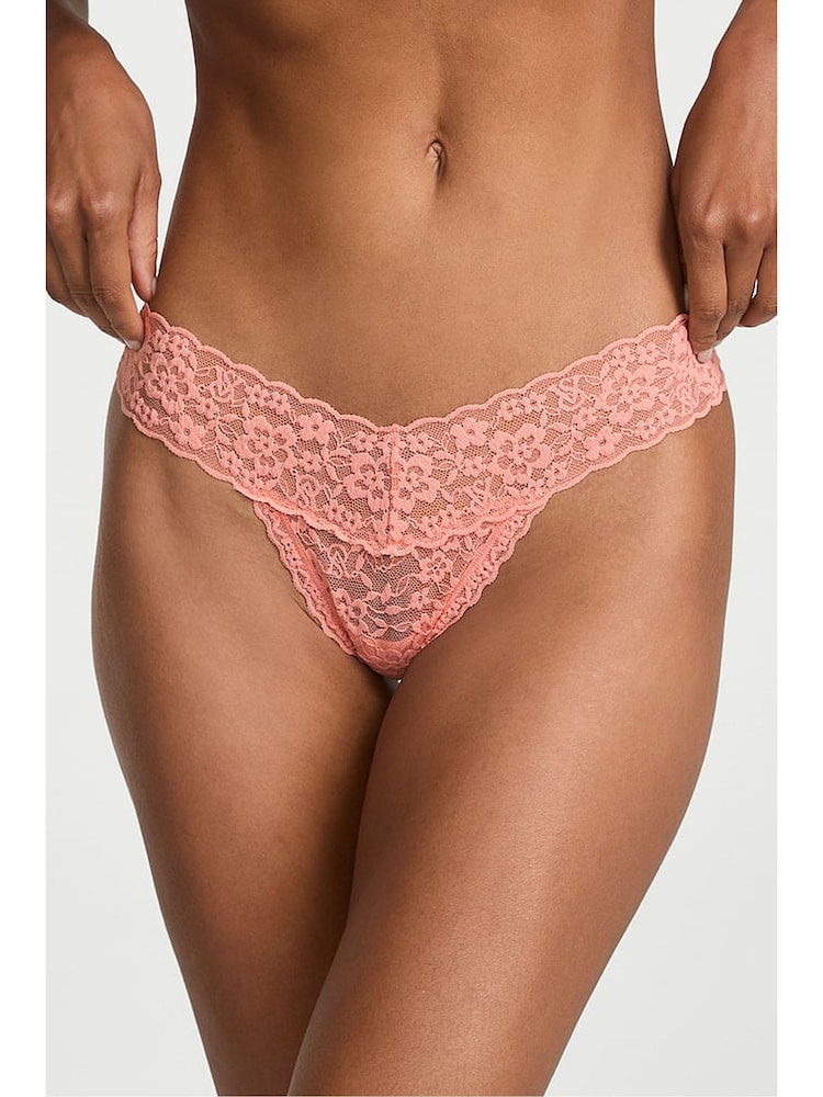 Victoria's Secret Peachy Orange Thong Strappy Back Knickers - Image 1 of 3