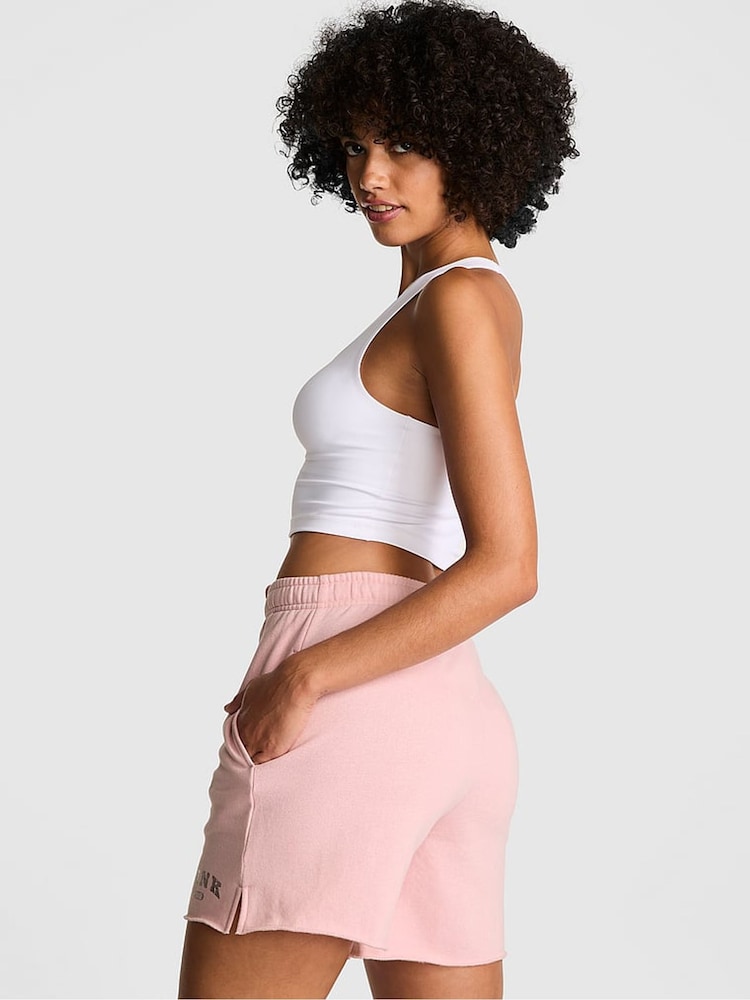 Victoria's Secret PINK Dollhouse Pink Fleece Shorts - Image 2 of 3