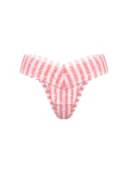 Victoria's Secret Pretty Blossom Pink Stripe Thong Knickers - Image 1 of 2