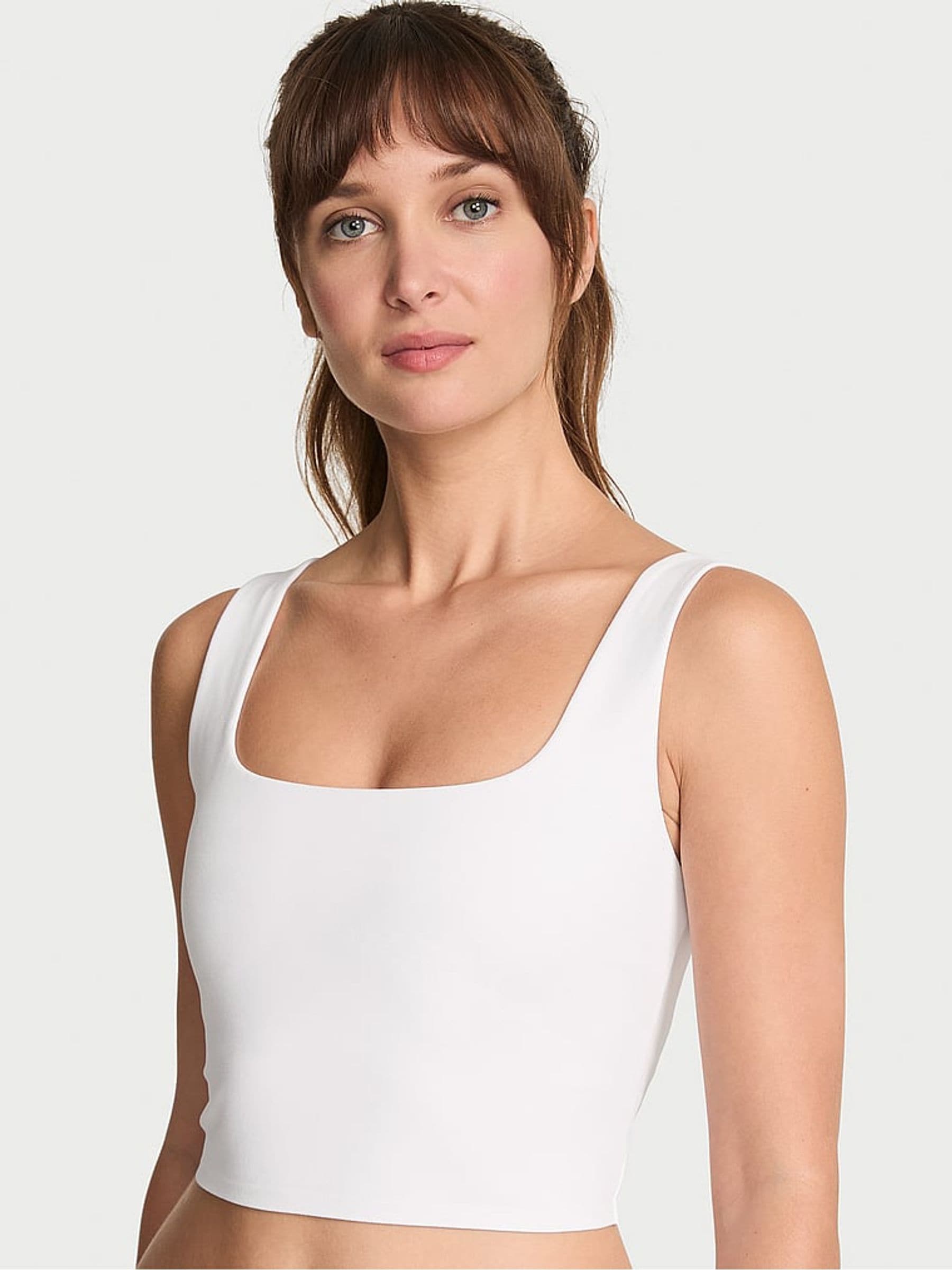 Victoria's Secret White Incredible Coverage Square Neck Top