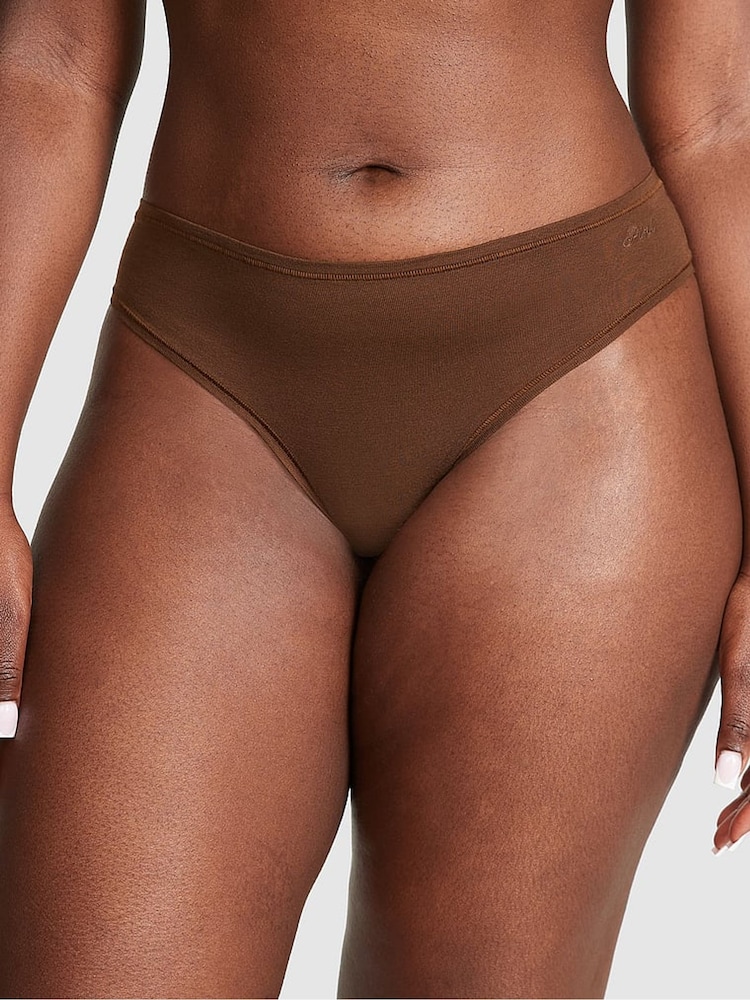 Victoria's Secret PINK Ganache Nude Cheeky Cotton Knickers - Image 1 of 3 Victoria's Secret PINK Ganache Nude Cheeky Cotton Knickers - Image 1 of 3