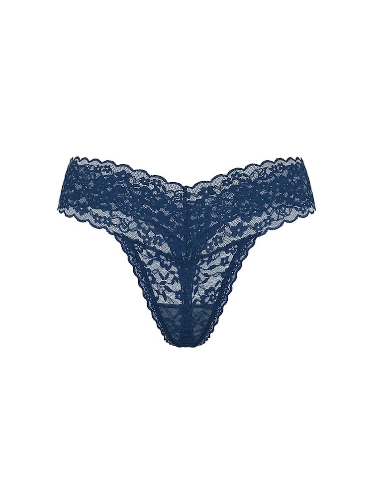 Victoria's Secret Midnight Sea Blue Thong Knickers - Image 3 of 3 Victoria's Secret Midnight Sea Blue Thong Knickers - Image 3 of 3