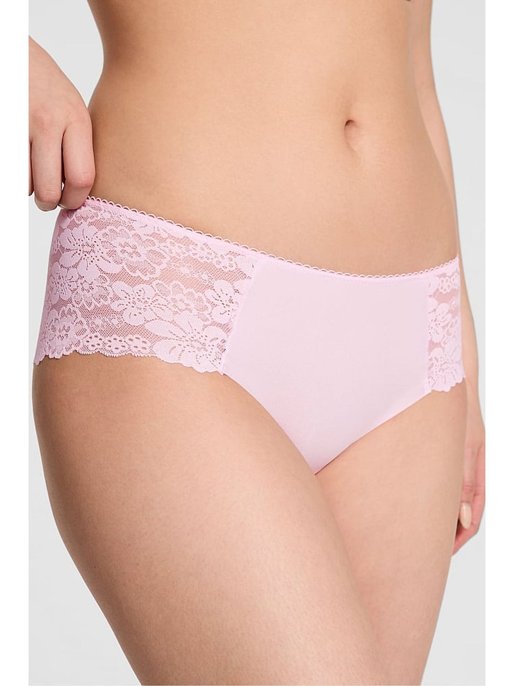 Victoria's Secret PINK Pink Tulip Cheeky No Show Lace Trim Knickers - Image 1 of 2