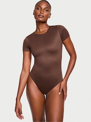 Victoria's Secret Brown FeatherSoft™ BODYWEAR Short-Sleeve Bodysuit - Image 1 of 3