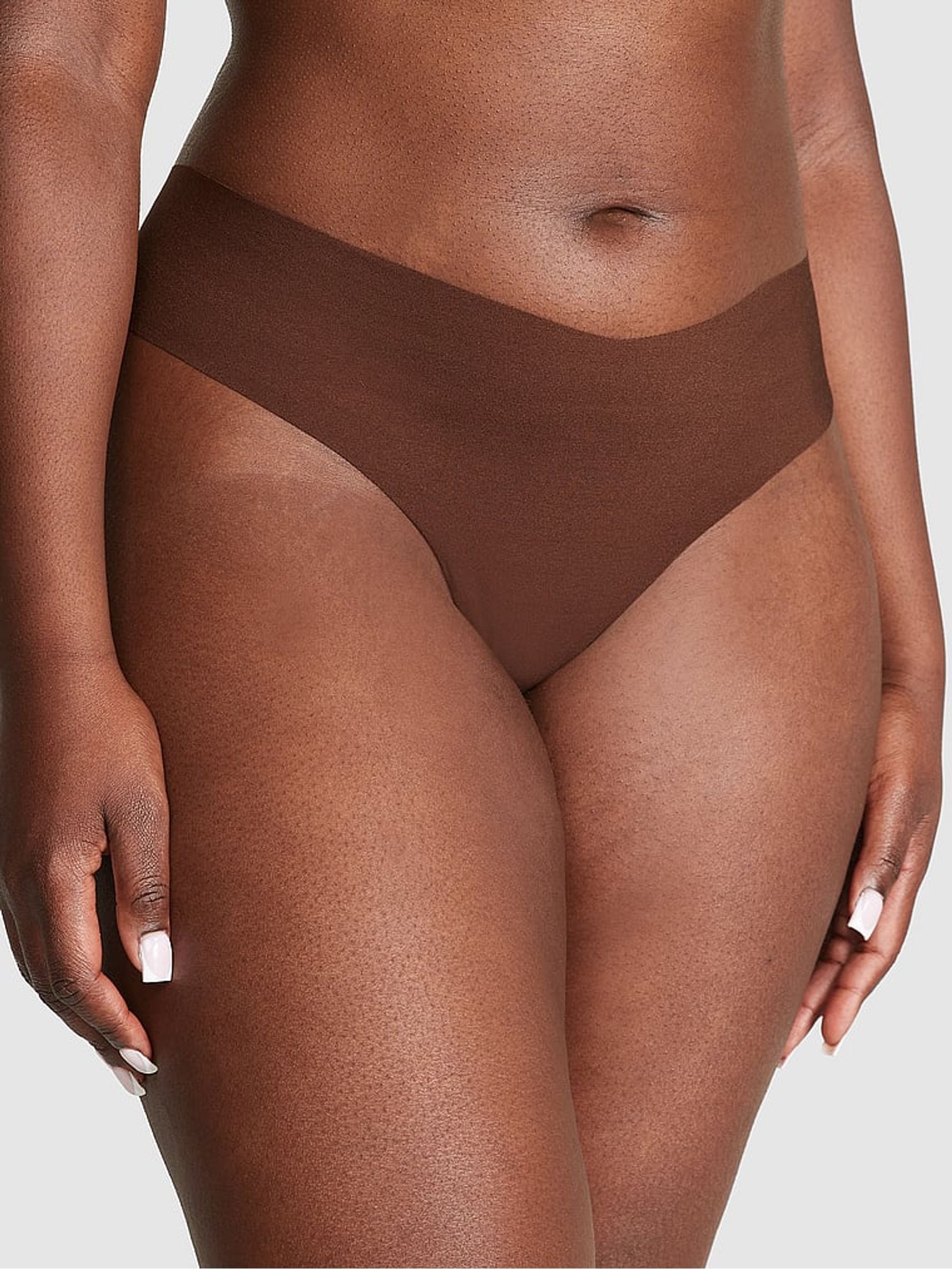 Victoria's Secret PINK Ganache Nude Thong No Show Knickers