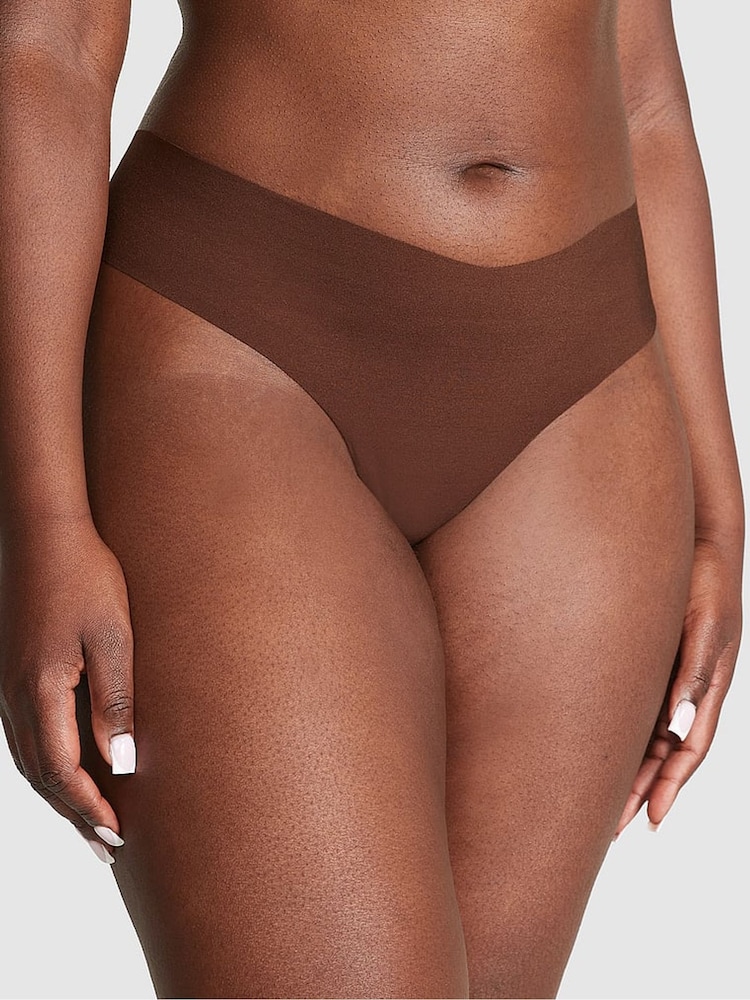 Victoria's Secret PINK Ganache Nude Thong No Show Knickers - Image 1 of 3 Victoria's Secret PINK Ganache Nude Thong No Show Knickers - Image 1 of 3