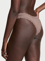 Victoria's Secret Titanium Grey Lace Trim Brazilian Knickers - Image 2 of 3
