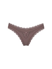 Victoria's Secret Titanium Grey Lace Trim Brazilian Knickers - Image 3 of 3