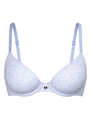 Victoria's Secret Heather Cornflower Blue Lightly Lined Demi Cotton Logo Bra - Image 1 of 2