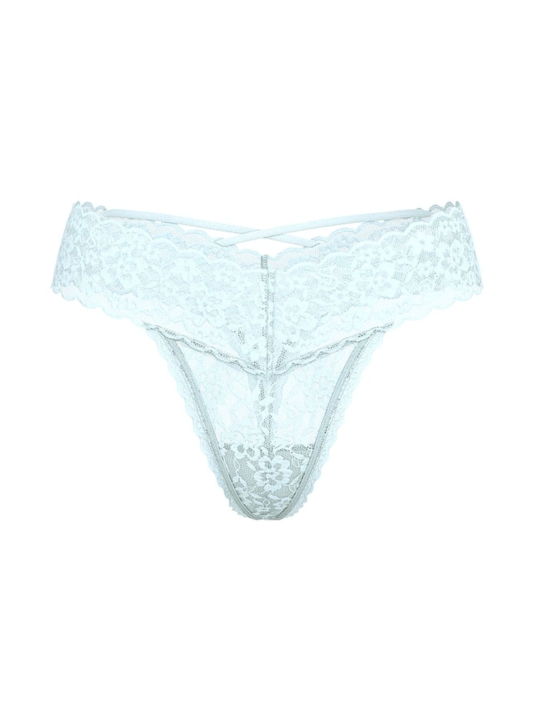 Victoria's Secret Tradewind Blue Thong Strappy Back Knickers - Image 3 of 3
