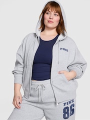 Victoria's Secret PINK Medium Heather Grey Fleece Hoodie - Image 1 of 4
