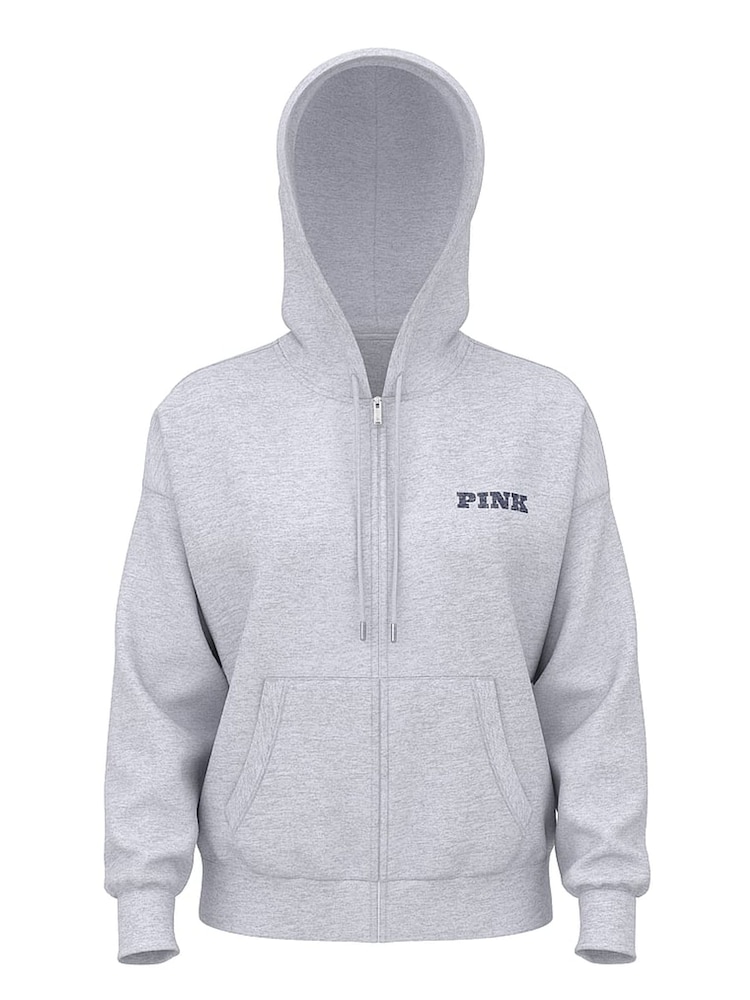 Victoria's Secret PINK Medium Heather Grey Fleece Hoodie - Image 4 of 4