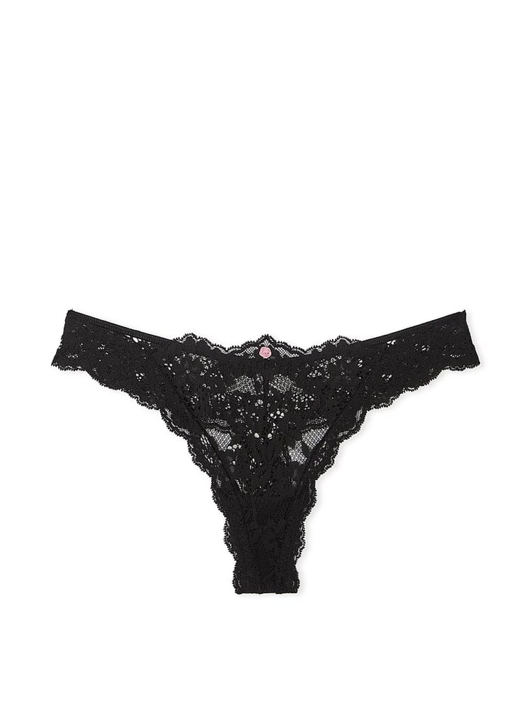 Victoria's Secret Black Thong Lace Knickers - Image 4 of 4