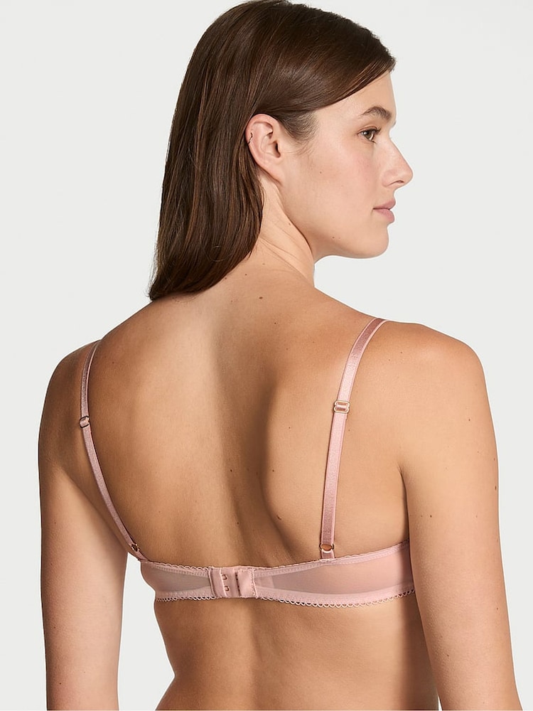 Victoria's Secret Pink Unlined Balcony Wisteria Embroidery Bra - Image 2 of 3 Victoria's Secret Pink Unlined Balcony Wisteria Embroidery Bra - Image 2 of 3