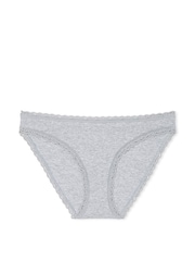 Victoria's Secret Heather Grey Bikini Lace Trim Knickers - Image 3 of 3