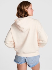 Victoria's Secret PINK Winter White Half Zip Fleece Hoodie - Image 2 of 3