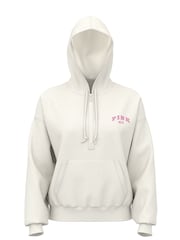 Victoria's Secret PINK Winter White Half Zip Fleece Hoodie - Image 3 of 3