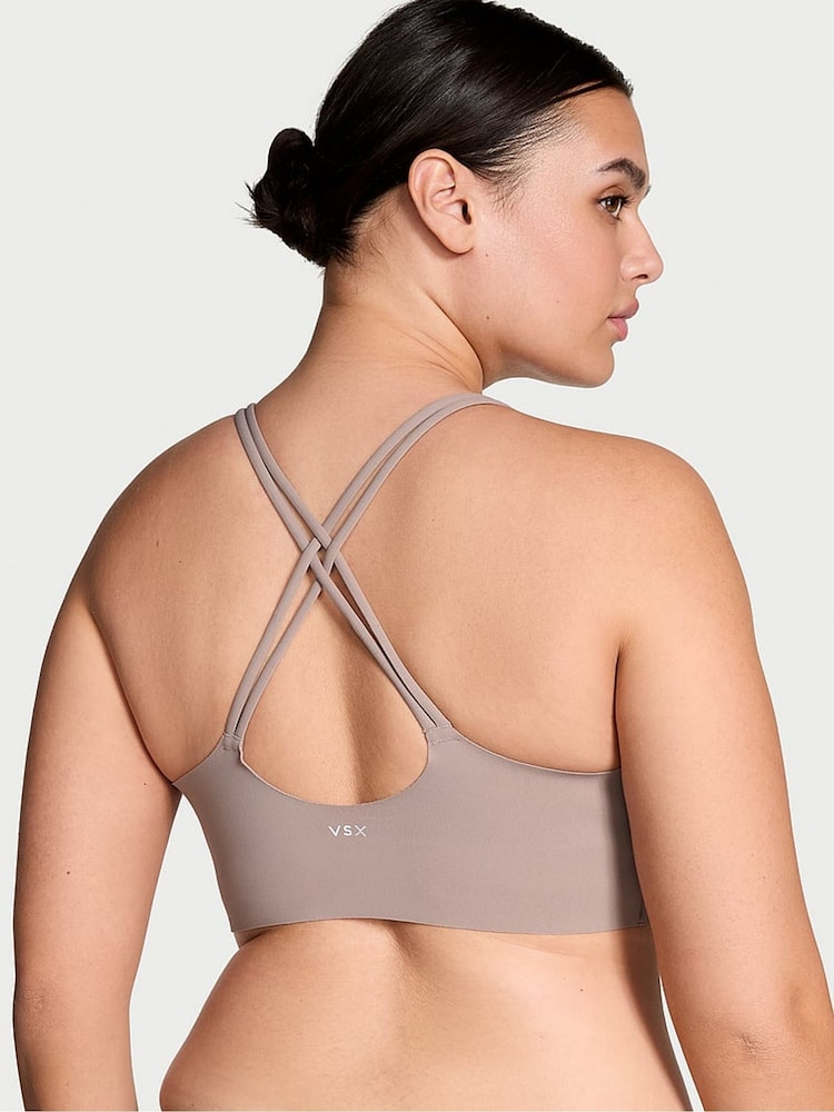 Victoria's Secret Candlelight Rose Nude Elevate™ Strappy Comfort Low Support Sports Bra - Image 2 of 3 Victoria's Secret Candlelight Rose Nude Elevate™ Strappy Comfort Low Support Sports Bra - Image 2 of 3