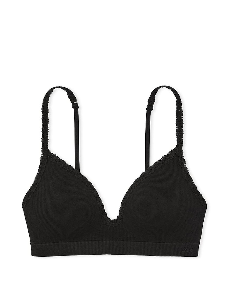 Victoria's Secret PINK Black Seamless Bralette - Image 3 of 3 Victoria's Secret PINK Black Seamless Bralette - Image 3 of 3