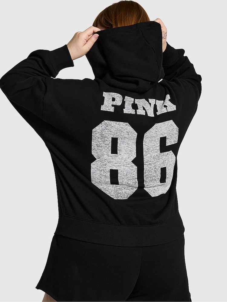 Victoria's Secret PINK Black Fleece Hoodie - Image 2 of 4