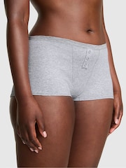 Victoria's Secret PINK Medium Heather Grey Boyshort Cotton Knickers - Image 1 of 3