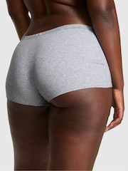 Victoria's Secret PINK Medium Heather Grey Boyshort Cotton Knickers - Image 2 of 3