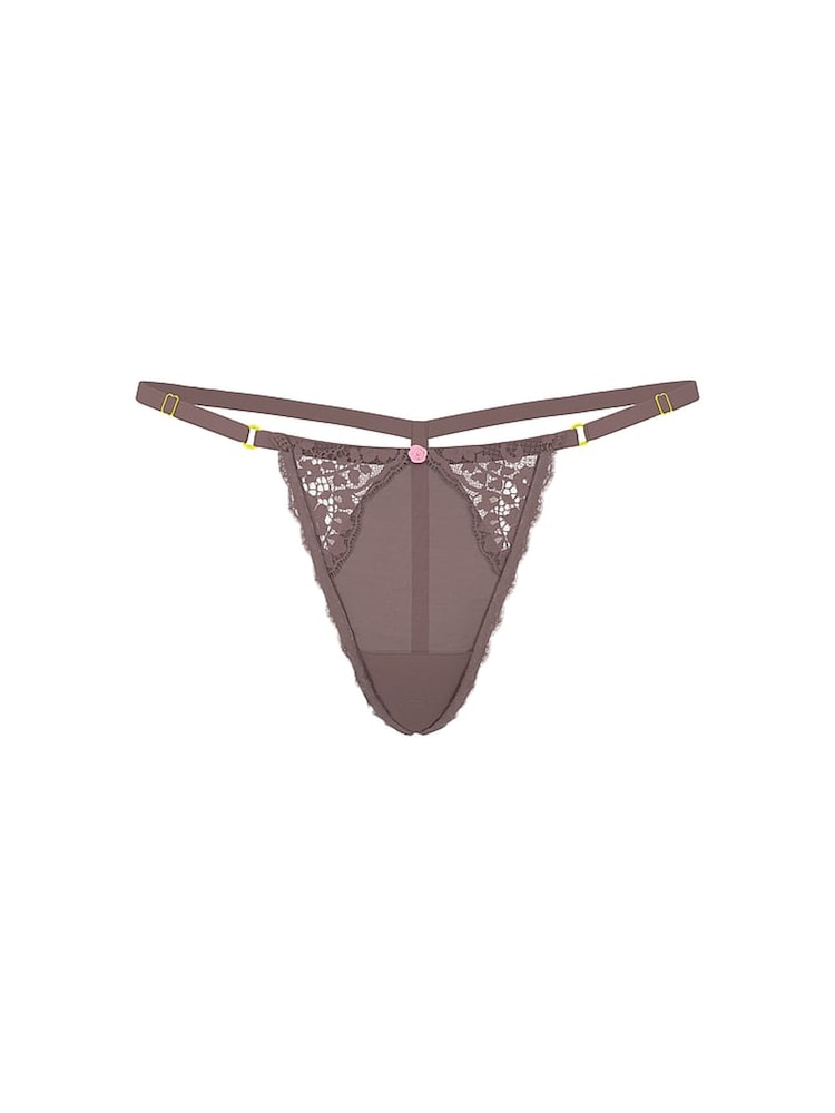 Victoria's Secret Titanium Grey Lace Trim G String Knickers - Image 3 of 3 Victoria's Secret Titanium Grey Lace Trim G String Knickers - Image 3 of 3