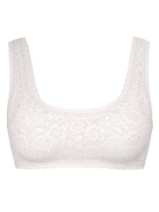 Victoria's Secret Coconut White Bralette Sexy T-Shirt Lace Scoop - Image 1 of 2