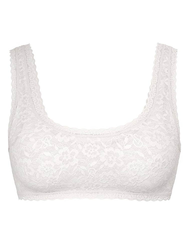 Victoria's Secret Coconut White Bralette Sexy T-Shirt Lace Scoop - Image 1 of 2