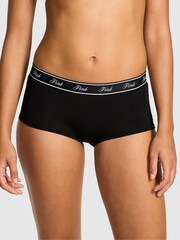 Victoria's Secret PINK Black Cotton Logo Knickers - Image 1 of 3