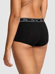 Victoria's Secret PINK Black Cotton Logo Knickers - Image 2 of 3
