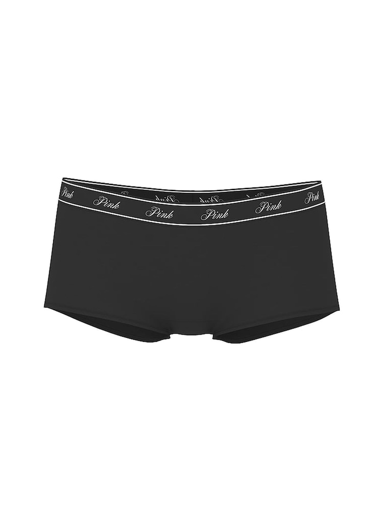 Victoria's Secret PINK Black Cotton Logo Knickers - Image 3 of 3