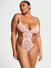 Victoria's Secret Purest Pink Lace Bodysuit - Image 1 of 4