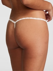 Victoria's Secret PINK White G-String Floral Lace Knickers - Image 2 of 3