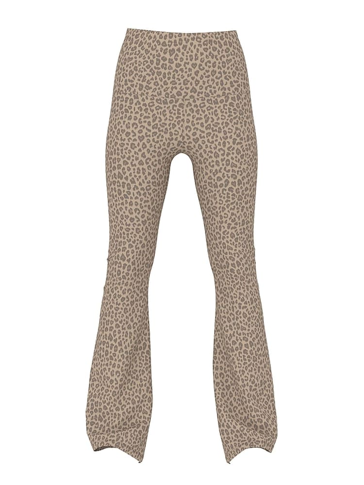 Victoria's Secret PINK Brown Leopard Foldover Leggings - Image 1 of 1 Victoria's Secret PINK Brown Leopard Foldover Leggings - Image 1 of 1