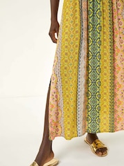 Roman Yellow Boho Stripe Maxi Dress - Image 5 of 5