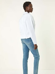 Roman White Utility Collared Pocket Jacket - Image 3 of 5